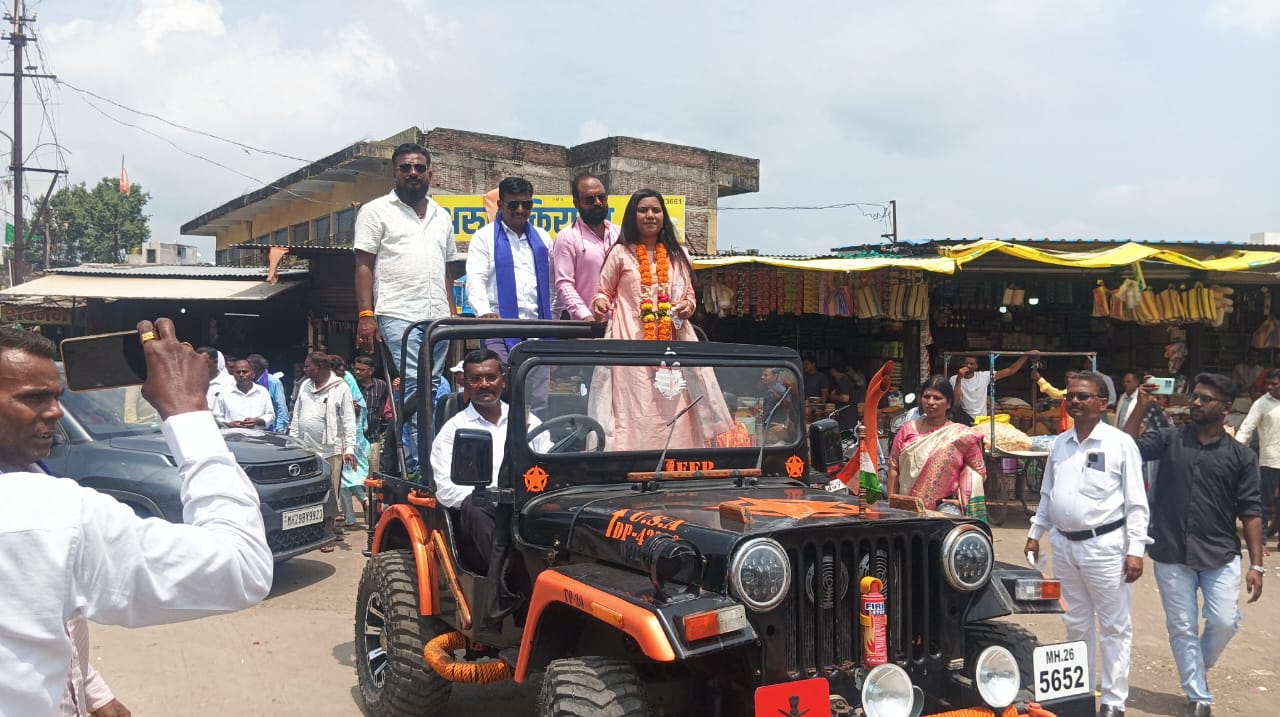 पुसदची कन्या (ISRO शास्त्रज्ञ) डॉ. प्रिया शेजुळे ची पुसद शहरात  भव्य रॅली मिरवणूक!