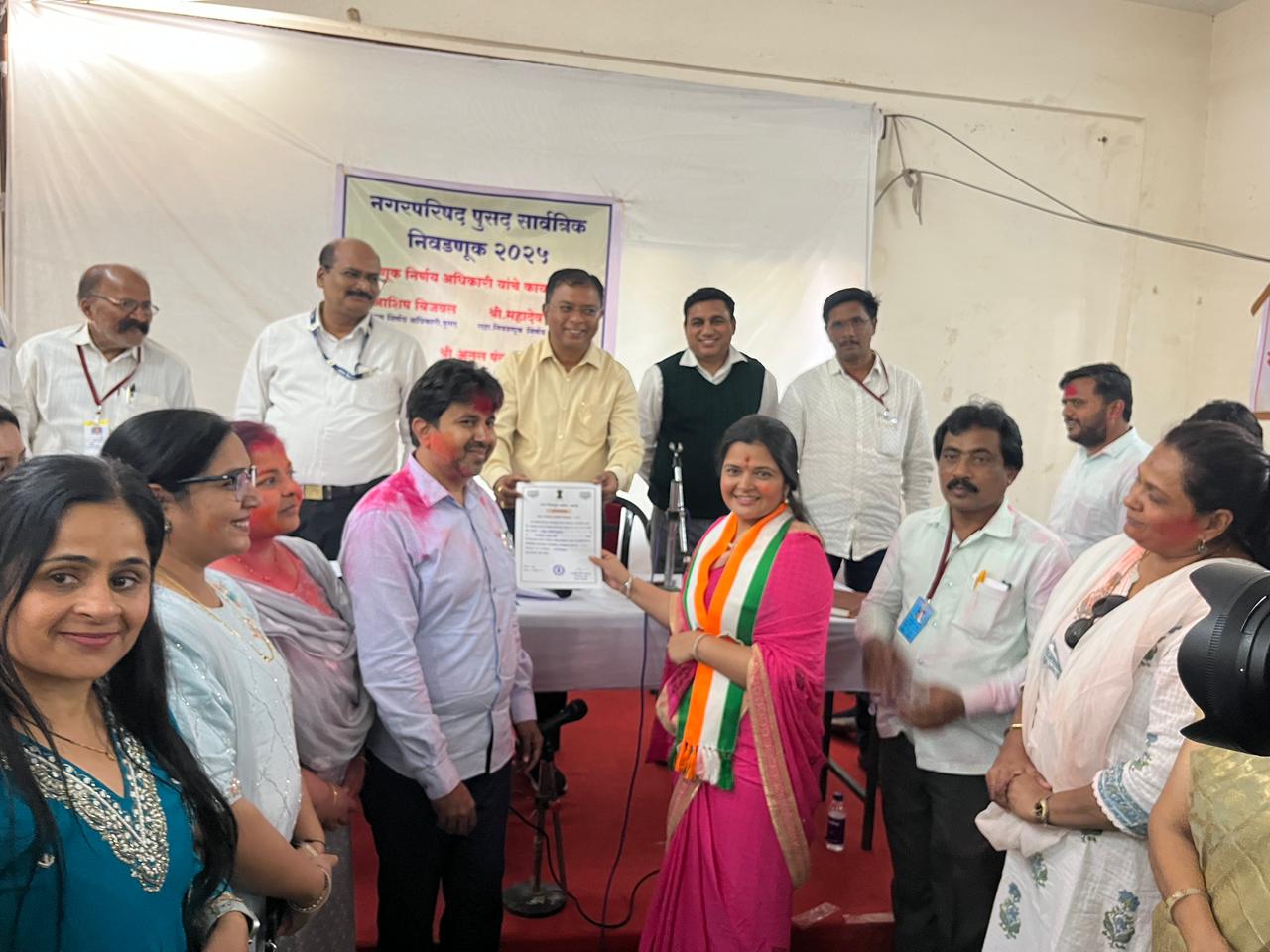 पुसद मध्ये राष्ट्रवादीने नगराध्यक्ष सह आपला गड राखला